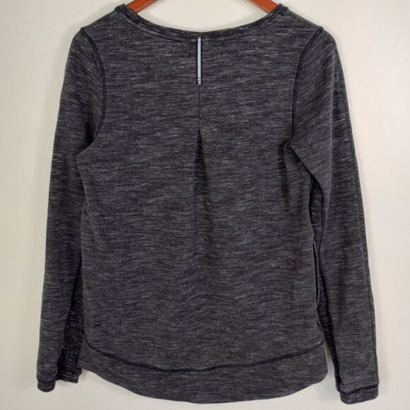Lululemon Exhalation Pullover II Sz 8 Gray Casual Terry Yoga Gym Loose - Picture 6 of 8